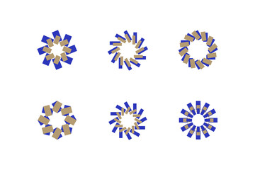 Brutalism shapes, minimalist geometrical figure, abstract geometric forms. 