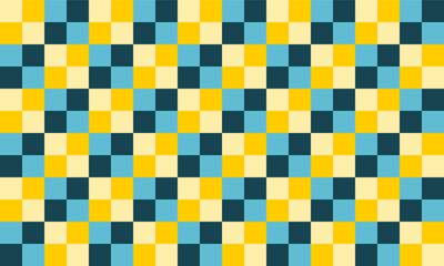 background with squares, blue gray and yellow plaid, block pattern with seamless repeat style, replete image design for fabric printing, checkerboard