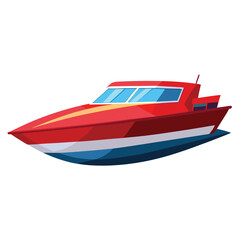 boat on white background