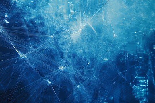 Abstract Blue Network Digital Web Graphic Design Background Texture Modern Technology Internet Connection Lines Futuristic Data Cloud Computing       