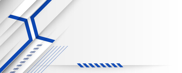 abstract banner background with blue, polygonal gray  shapes. vector illustration eps 10