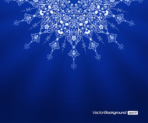Elegant Islamic Mandala on Deep Blue Background