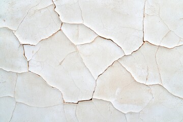 Obraz premium Cracked white surface showcases unique textures and subtle varia