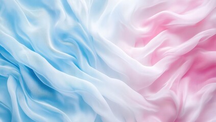 Fototapeta premium A blue and pink fabric with a white stripe. The blue and pink colors are very bright and the white stripe adds a nice contrast. The fabric looks soft and comfortable