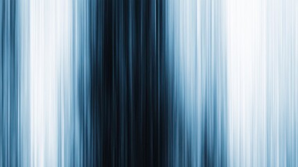 Fototapeta premium A blue and white striped background with a black line in the middle. The blue and white stripes are very thin and the black line is very thick