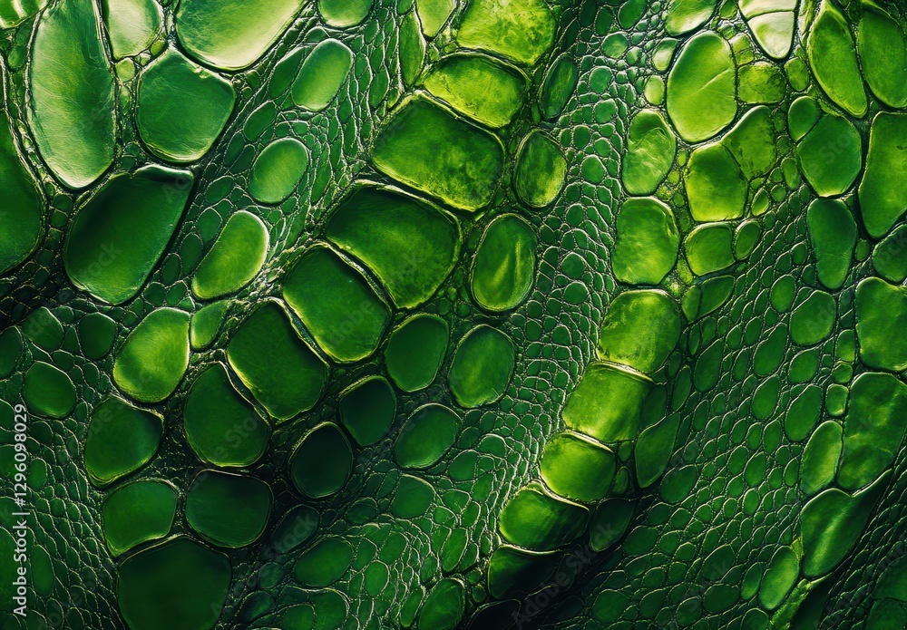 Poster lush green natural texture of scaled surface illustrating detailed patterns and rich color variation