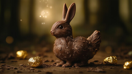 Rabbit Hen in an enchanted forest