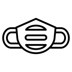 Surgical Mask Icon Element For Design
