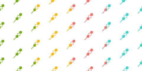 Hanami Dango pattern background. doodle dango pattern background. Dango Seamless Pattern background.