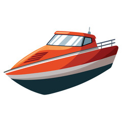 boat on white background