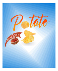 potato chips package design paper