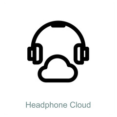 Obraz premium Headphone Cloud