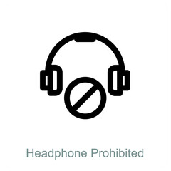 Obraz premium Headphone Prohibited