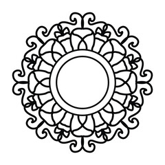 Adult coloring page Mandala. Arabic, Mandala Patterns