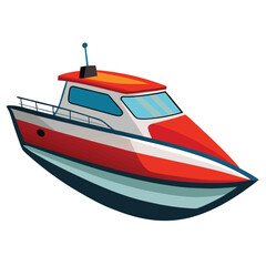 boat on white background