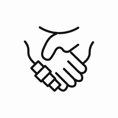 Handshake icon vector sign