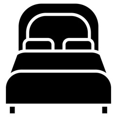 Bed Icon Element For Design