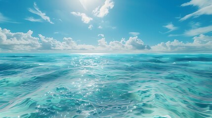 Obraz premium Serene Ocean Scene Turquoise Waters Under a Sunny Sky