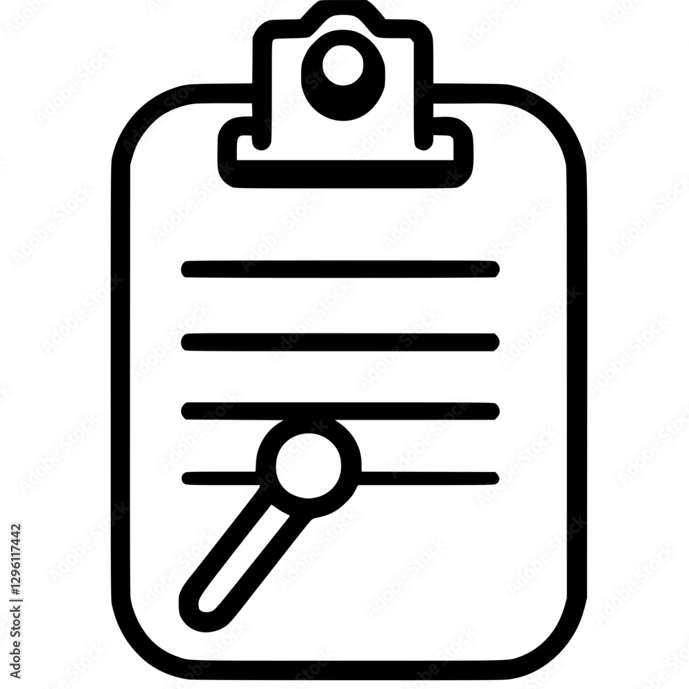 Poster Clipboard with Document and Verification Checkmark Symbolizing Tasks and Organization