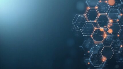 Exploring digital innovation in technology abstract hexagonal patterns background