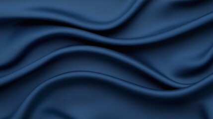 Fototapeta premium Elegant blue fabric waves textile studio close-up soft texture modern aesthetic