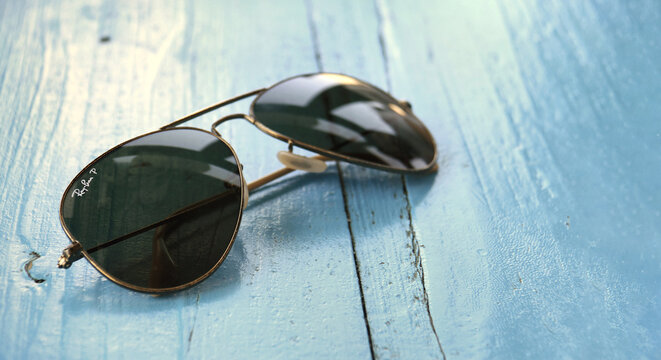 Rayban Sunglasses on Table