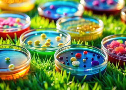 Antibiogram: Bacterial Growth Inhibition Zones Illustrating Antibiotic Resistance