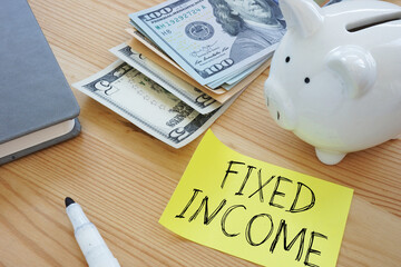 Fixed income concept as type of investment security that pay investors fixed interest or dividend...