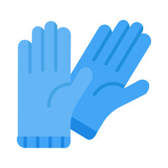 gloves flat icon