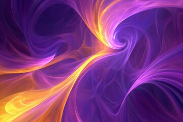 Obraz premium Abstract Purple and Gold Swirling Energy Flowing Dynamic Vibrant Design Artistic Background Illustration Digital Art Modern Texture Graphic Design 