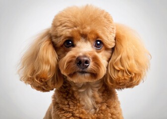 Apricot Toy Poodle with Modern Haircut - Stylish Dog Portrait