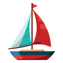 sailing ship isolated on white