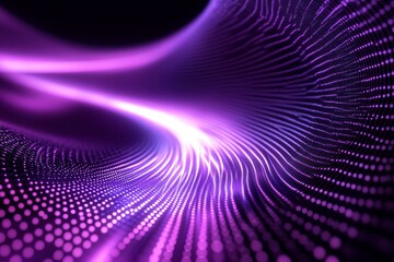Abstract Purple Digital Wave Background Modern Elegant Design Futuristic Technology Particle Flow Dynamic Energy Glowing Lines Violet Hues Smooth     