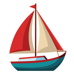 sailing ship isolated on white