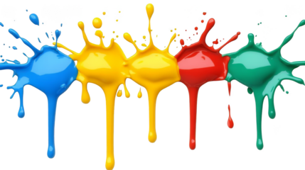 Colorful paint splash png, vibrant splatter and abstract design for creative projects