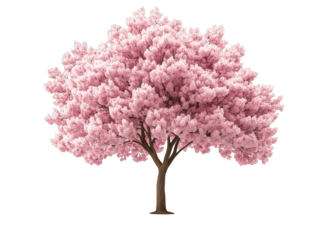 Majestic pink tree in full bloom, a breathtaking display of nature's splendor and beauty
