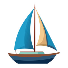 sailing ship isolated on white