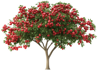 Obraz premium Ripe red apples on a tree branch ready for harvest in the orchard ripe