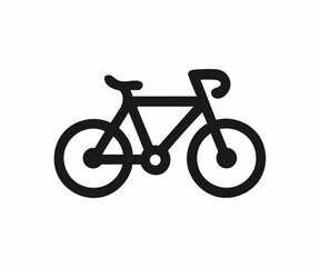 Fototapeta premium Simple black line art of a bicycle