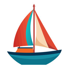 sailing ship isolated on white