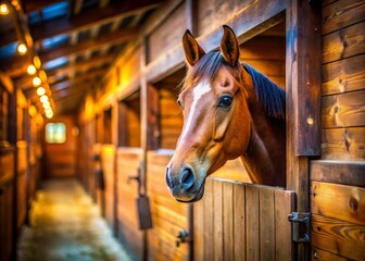 Bay Horse Stable Peek: Tilt-Shift Miniature Farm Animal Care