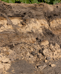 hole in the ground on the site of which a highway was started