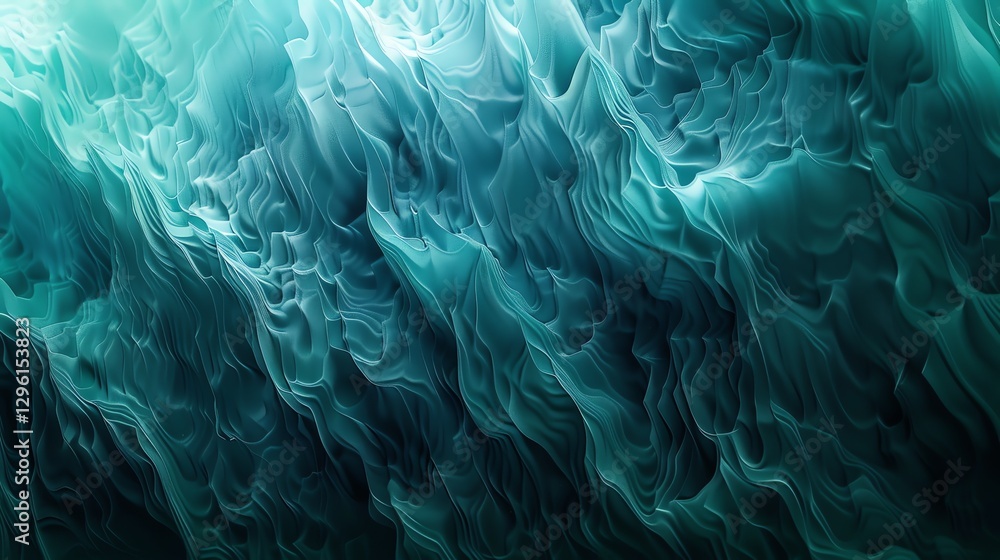 Canvas Prints abstract swirling pattern of turquoise and teal.