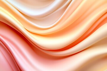 Fototapeta premium Peach and cream-colored abstract background with wavy shapes