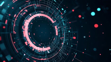 Exploring dynamic digital interfaces abstract visuals and technology in virtual space