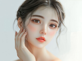 Asian women's beauty image, skin care, body care, beauty salon, Chinese beauty, Korean beauty, Japanese beauty