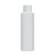 White tube, bottle of cream or shampoo tube. Glue tube. White oil paint smear. Cosmetic product. White tube. Cream, soap, liquid soap or shampoo container. Vector.