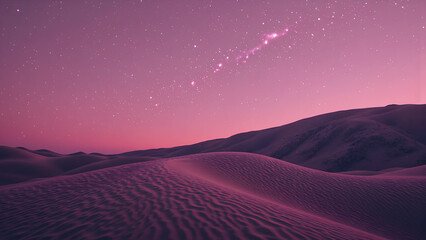 Golden sand dunes meet a vibrant sky where desert sunrises and sunsets paint the arid landscape