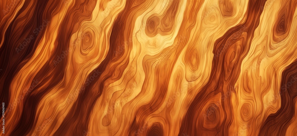 Poster beautiful abstract wood texture with flowing patterns and warm tones, copy space for text