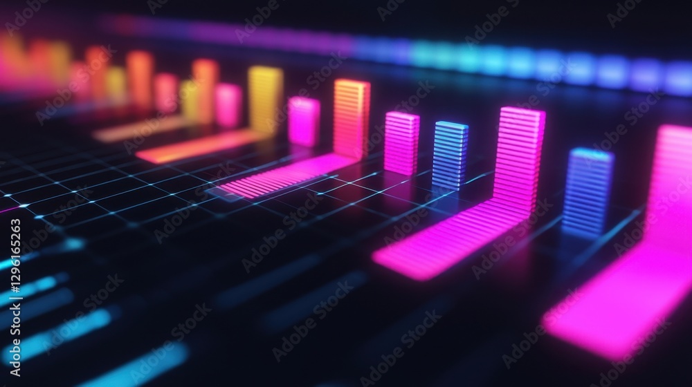 Poster a colorful graph with many different colored bars